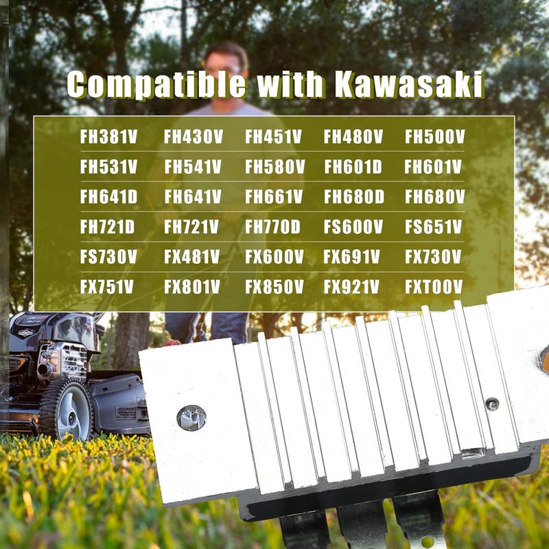 Lisnhlin 21066-7011 21066-0740 Voltage Regulator Rectifier Powersports Compatible with Kawasaki FX751V FX850V - Image 2